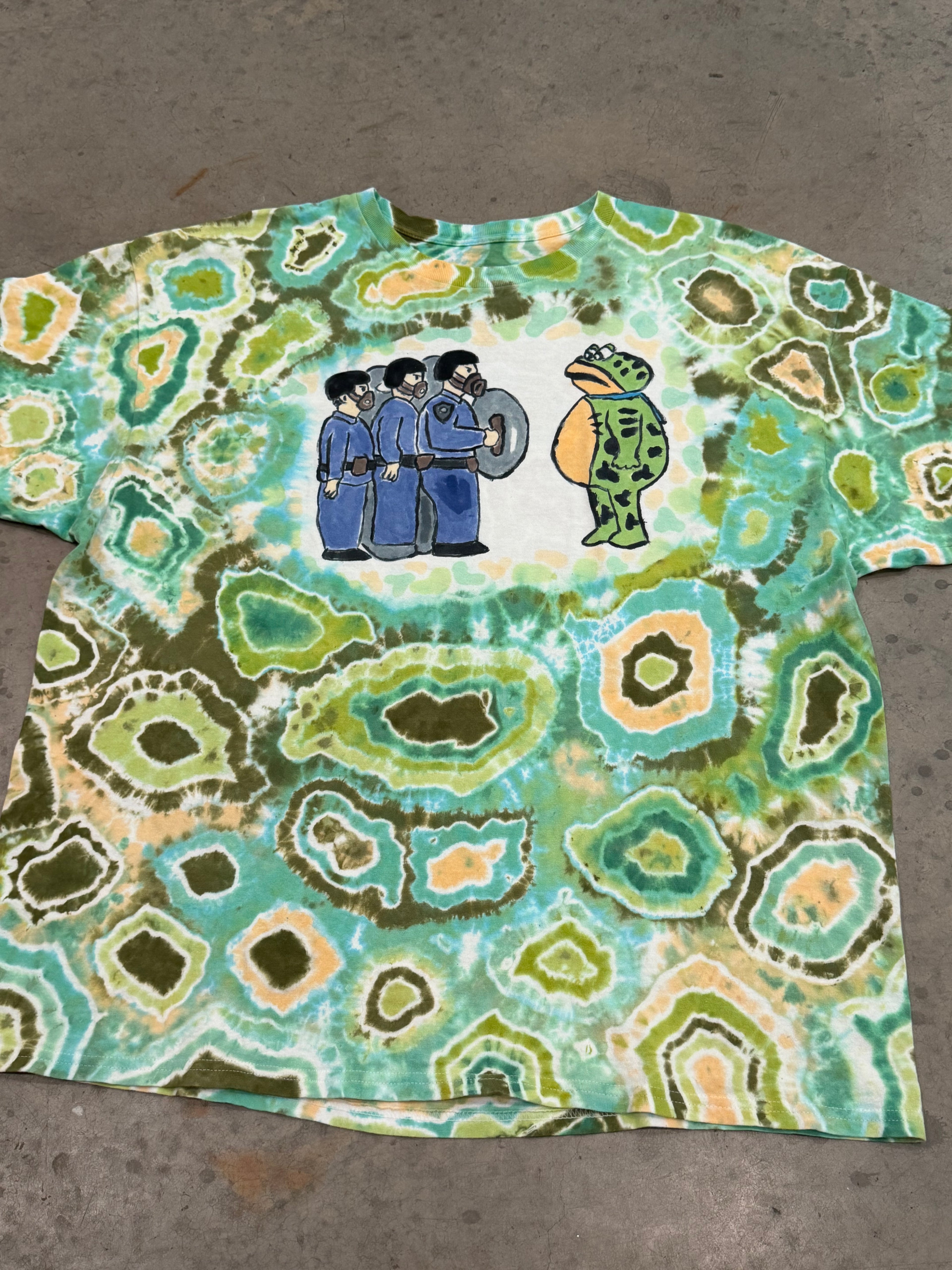 Portland Frog - Dye Painting & Geodes - Custom T-Shirt
