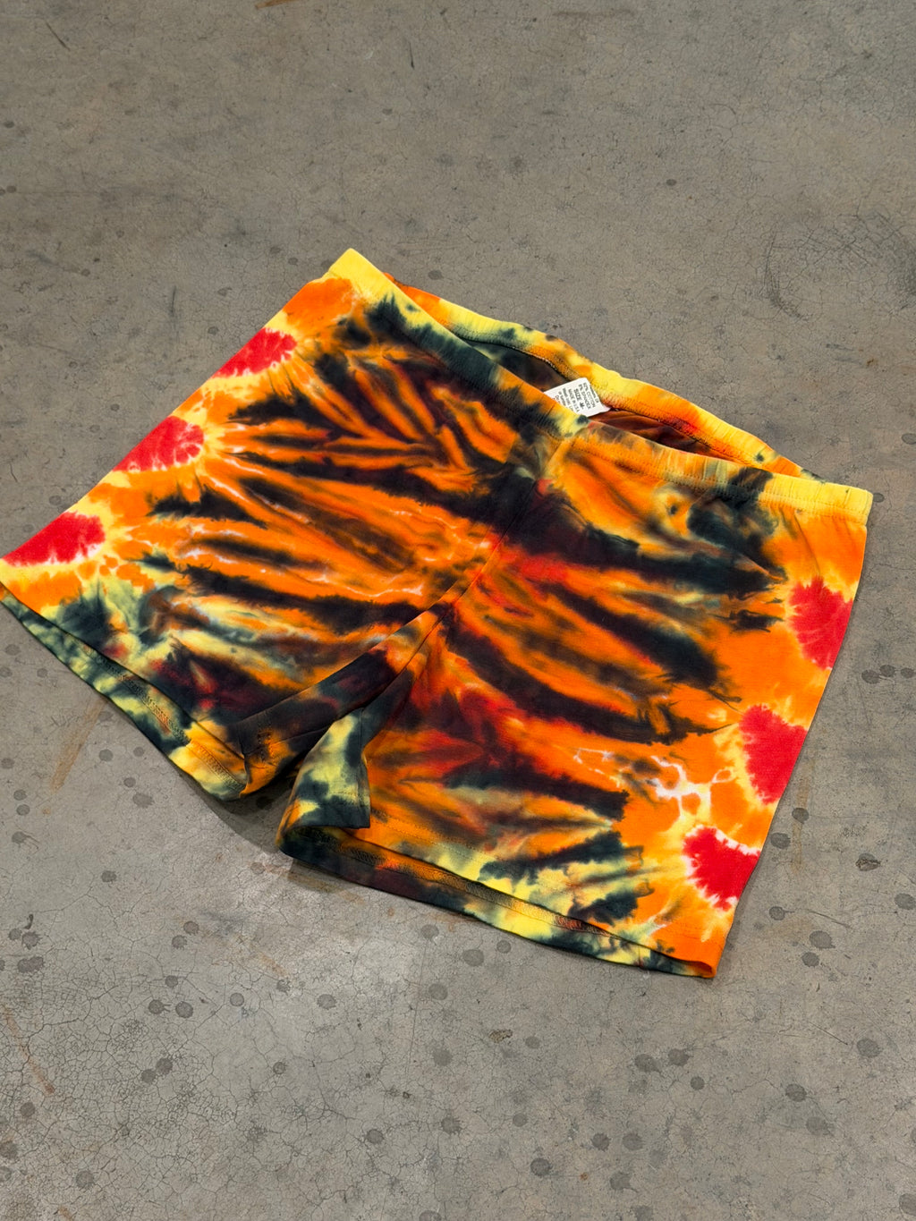 Tiger Hearts Midrise Booty Shorts - Hand Dyed
