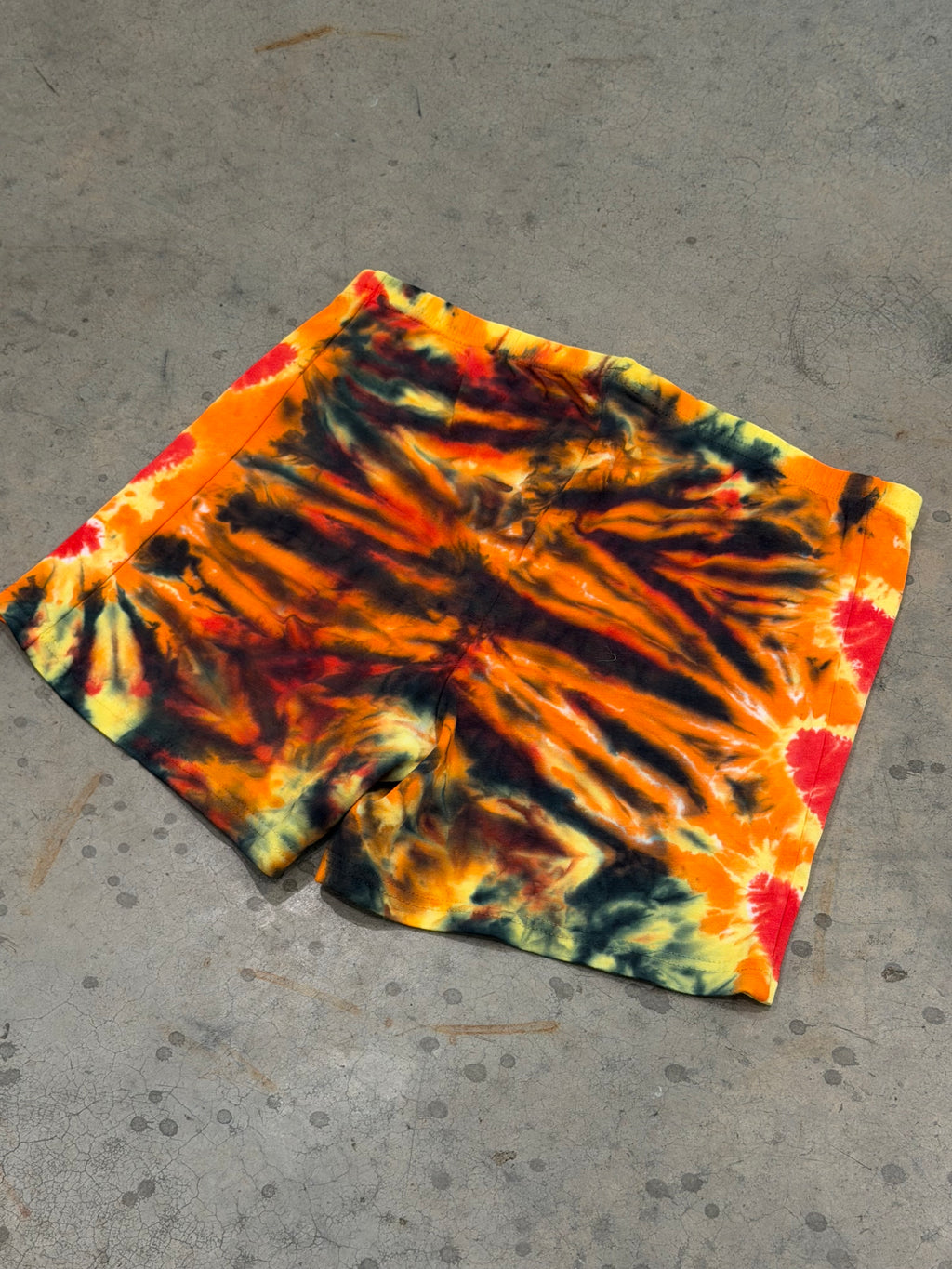 Tiger Hearts Midrise Booty Shorts - Hand Dyed