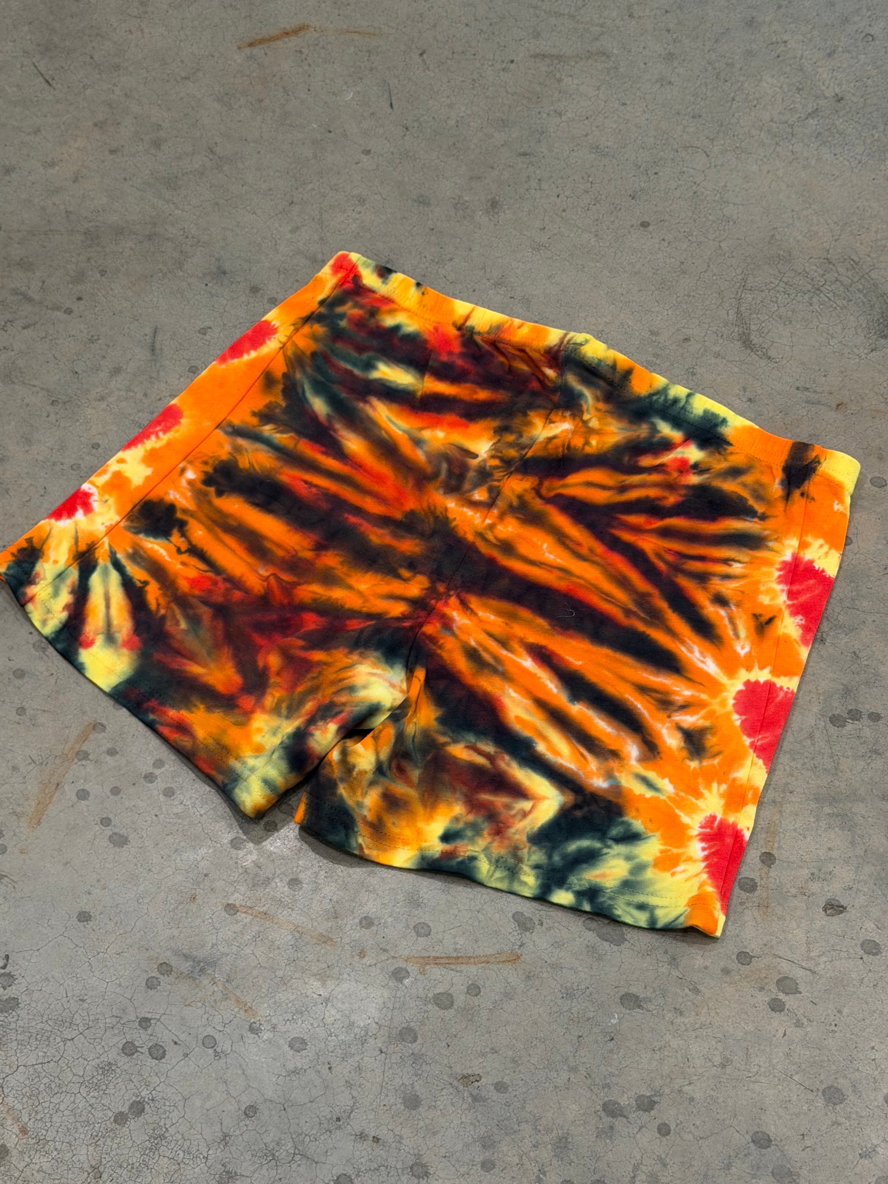 Tiger Hearts Midrise Booty Shorts - Hand Dyed