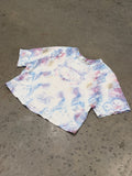 Ice Dye Crop Tee – Sky Blue & Pink
