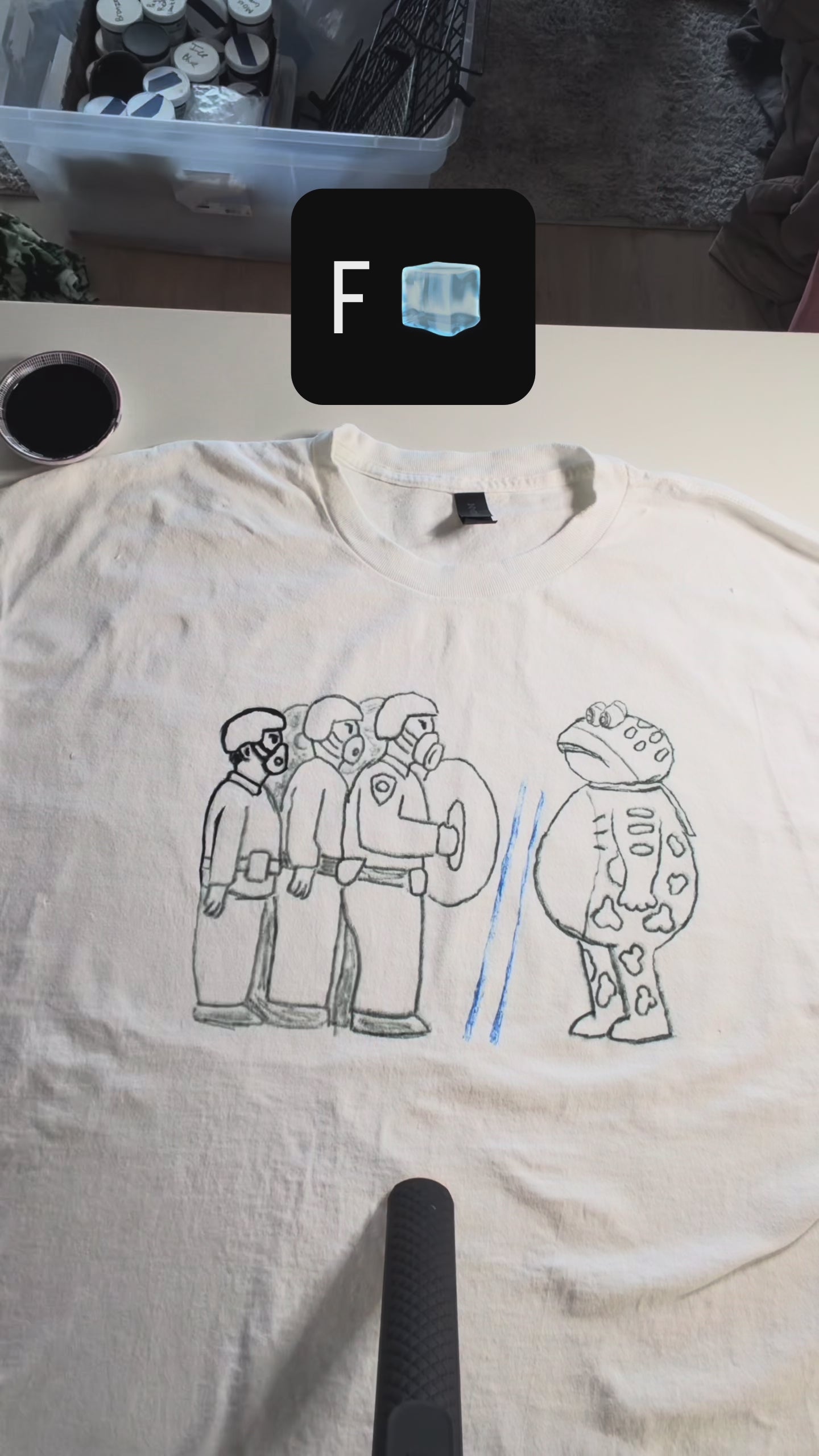 Portland Frog - Dye Painting & Geodes - Custom T-Shirt